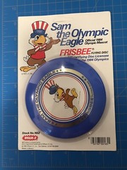 1984 OLYMPIC SAM EAGLE Mascot MinI Frisbee WHAM-O No. 1652 Original Package VTG