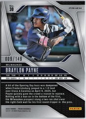2025 Panini Prizm #30 Braylon Payne Purple Prizms #/149