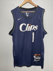 Nike Authentic #1 James Harden LA Clippers Jersey Men’s 52 XL Blue City Edition