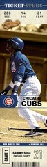 2003 Fleer Authentix Ticket Studs #13 Sammy Sosa
