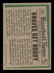 1974 Topps Traded Baseball #23T Craig Robinson NM