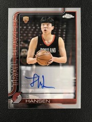 2025-26 Topps Chrome #TCAR-YH Yang Hansen Portland Trail Blazers RC AUTO