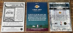 LeBron James NBA Hoops/8-Bit Ballers/Serenity, Los Angeles Lakers 3 Card Lot