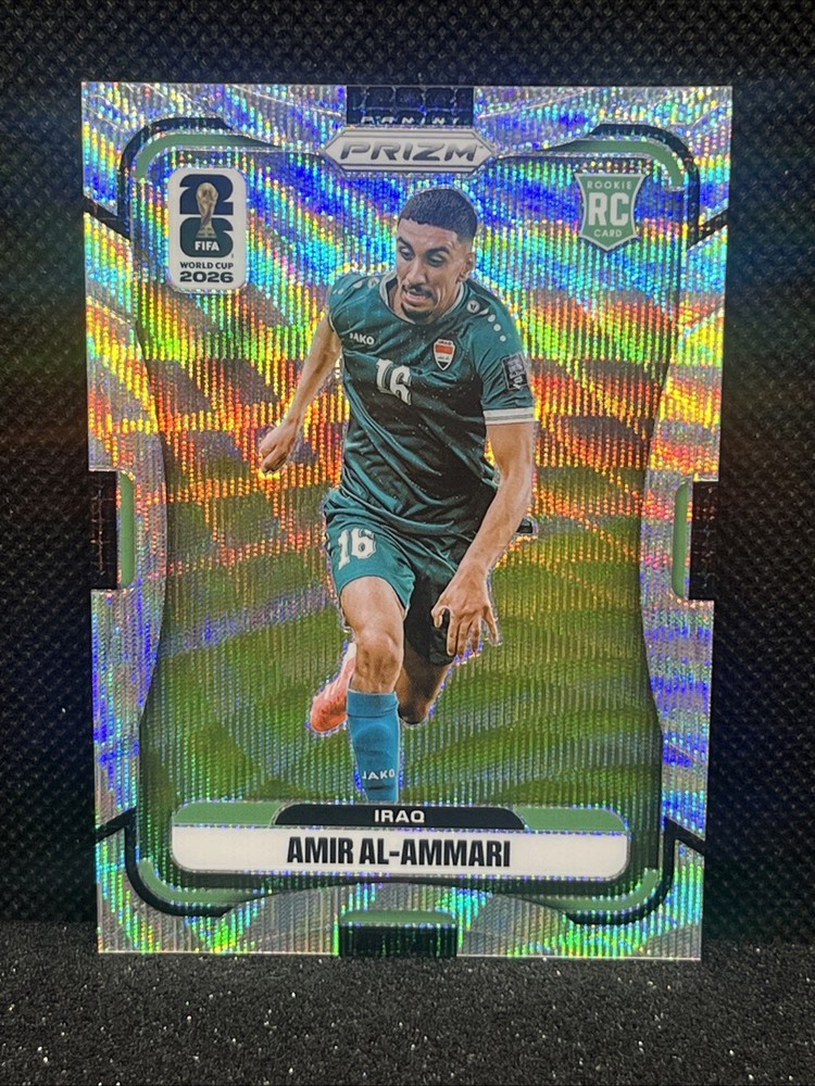 2026 PANINI PRIZM FIFA WORLD CUP AMIR AL-AMMARI ROOKIE SILVER WAVE PRIZM IRAQ