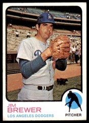 1973 Topps Jim Brewer . Los Angeles Dodgers #126