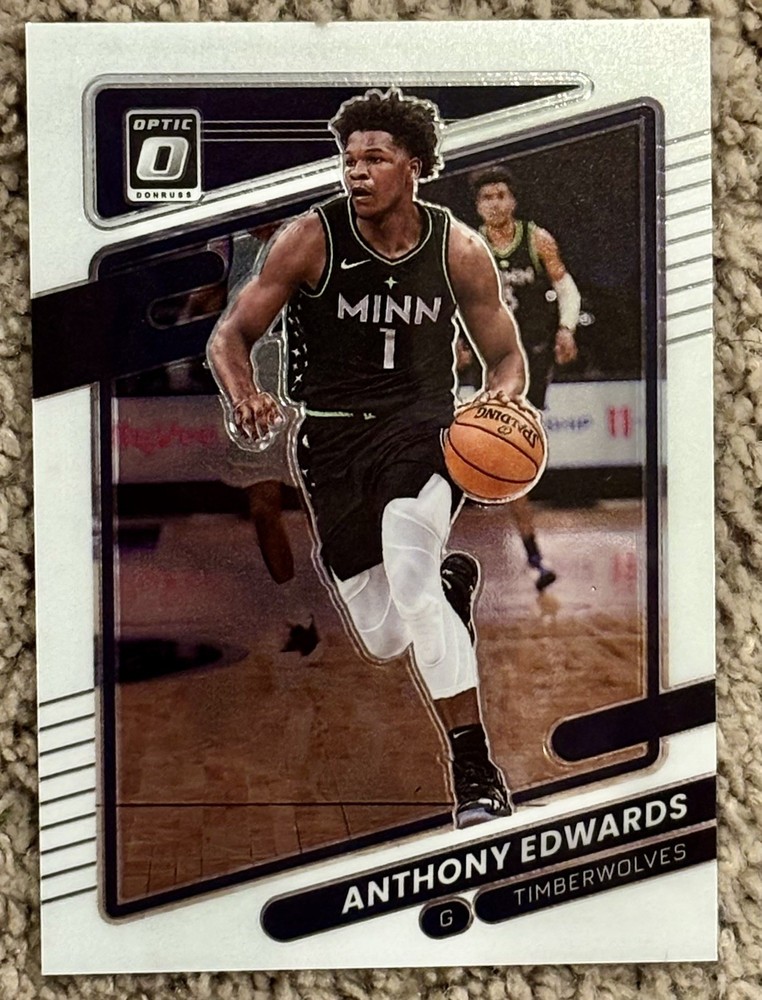 ANTHONY EDWARDS Misprint RARE 2021-22 Panini Donruss Optic Error No Stats #83