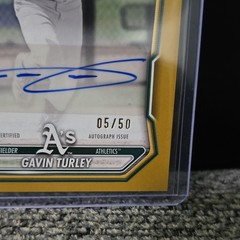 2026 Bowman Baseball Gavin Turley Gold Paper Auto /50 Oakland Athletics #BPA-GT