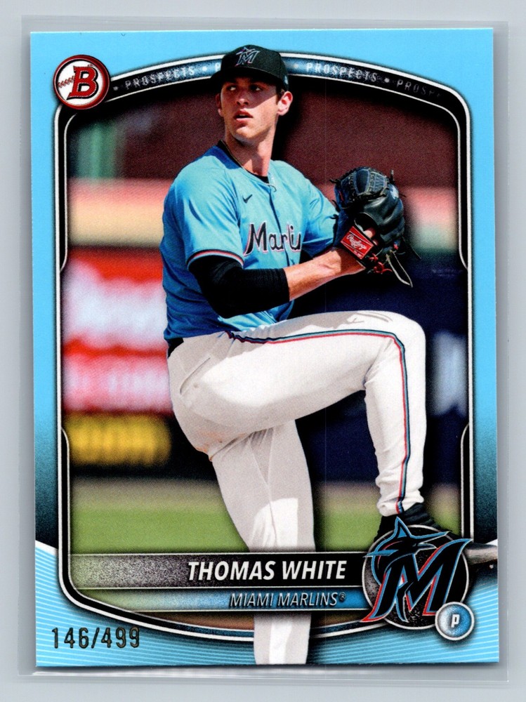Thomas White 2025 Bowman Draft Paper Sky Blue /499 #BD-26 Marlins