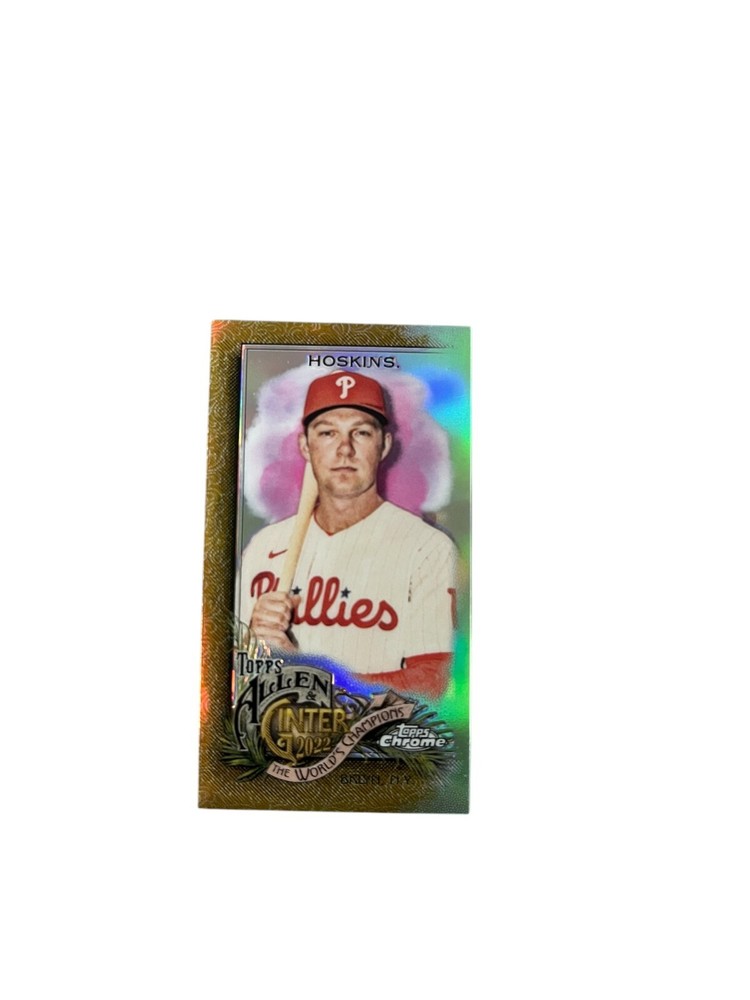 2022 22 Topps Allen & And Ginter Chrome 38/50 Reese Hoskins Mini Gold Refractor