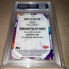 Drew McIntyre 2020 Topps Chrome WWE Orange Auto /25 PSA 10