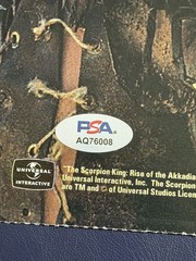 The Rock Signed Nintendo Power Poster PSA Cert Scorpion King Dwayne Johnson WWE