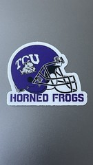 Texas Christian University Horned Frogs TCU Vintage Die Cut Sticker Decal