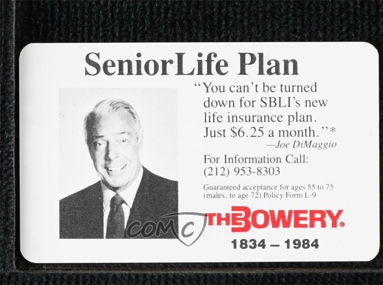 1984 Bowery Bank Joe DiMaggio Calendar Joe DiMaggio HOF 00ab