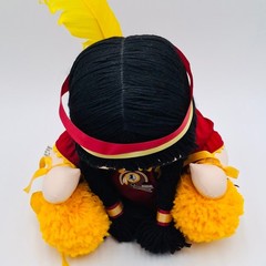 Vintage Washington Redskins Cheerleader Cloth Doll Handmade Bowie MD 11.5 in