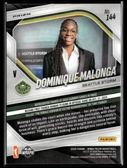 2025 Panini Prizm WNBA #144 Dominique Malonga White Seismic Prizms