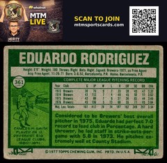 1977 Topps #361 Eduardo Rodriguez