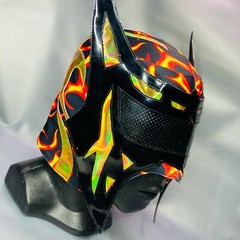 Abismo Black Abyss Wrestling Lucha Semi Professional Luchador Mascara Flames