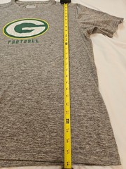 Green Bay Packers Football Vintage Dri-Fit Mens L Charcoal Grey T-Shirt G Logo