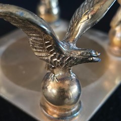 Vintage Mid-20th Century Metal Alloy Gold-Colored Trophy Parts Lot