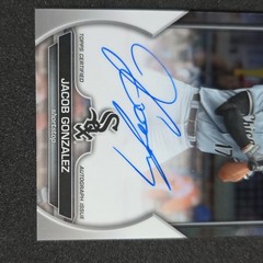 2023 Bowman Draft Chrome – 1st Auto #CPA-JGO Jacob Gonzalez – Chicago White Sox