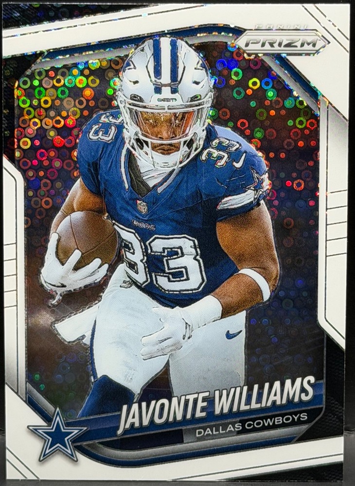 2025 Panini Prizm JAVONTE WILLIAMS White Disco Prizm #1 Cowbows | BUY 4+ 40% OFF