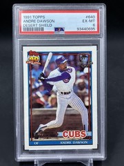 1991 Topps Desert Shield Andre Dawson #640 PSA 6 EX-MT Cubs JR DAMAGE