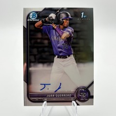 Juan Guerrero 2022 Bowman Chrome Autograph Auto #CPA-JGO Rockies QTY