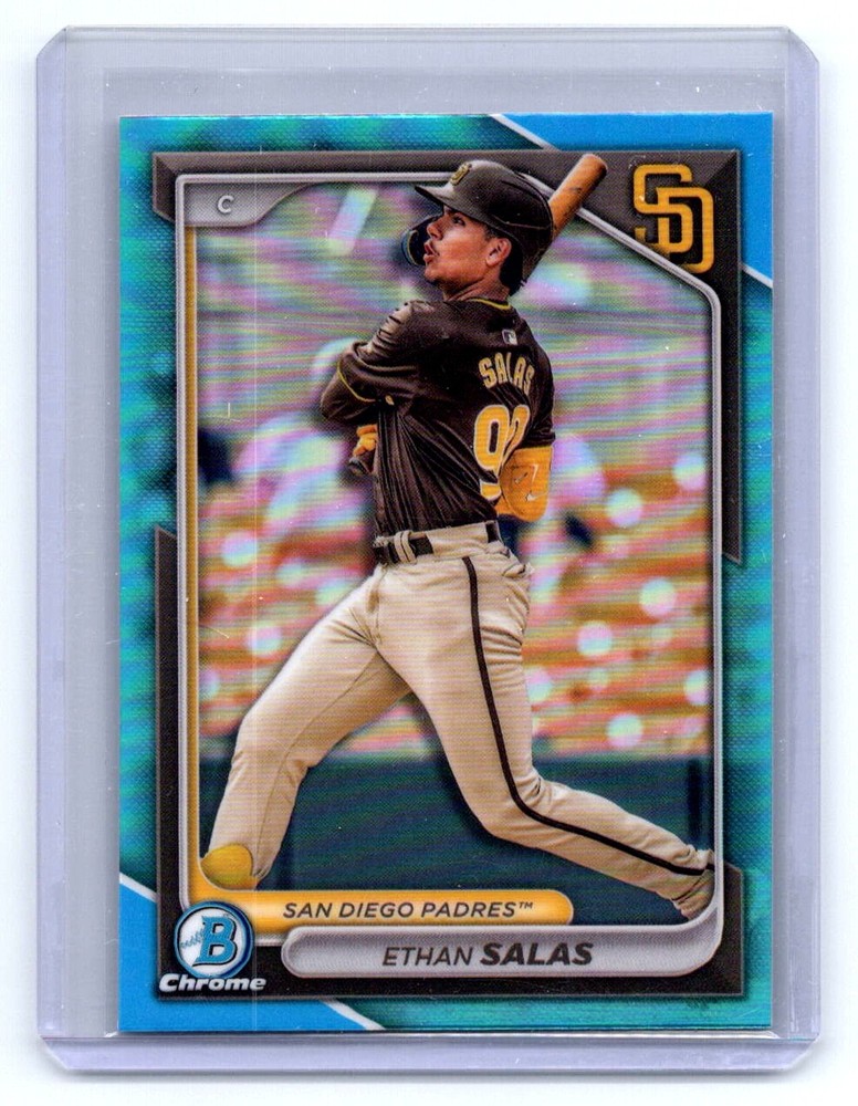 2024 Bowman Draft #BDC-140 Ethan Salas Chrome Sky Blue Refractor