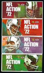 1972 (25) Sunoco NFL Action Football Stamps Unopened Packs