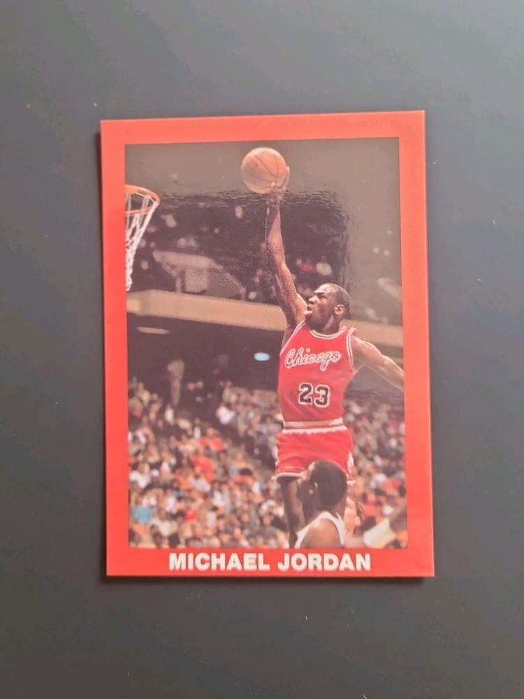 Michael Jordan 1989-90 Red Border Broder Oddball Promo, Dunking
