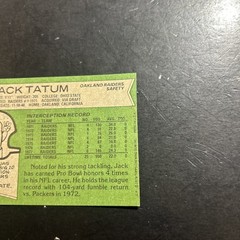 1978 Topps – Jack Tatum #28 Oakland Raiders