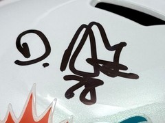 De&rsquo;Von Achane Signed Miami Dolphins Full Size Replica Speed Helmet BAS