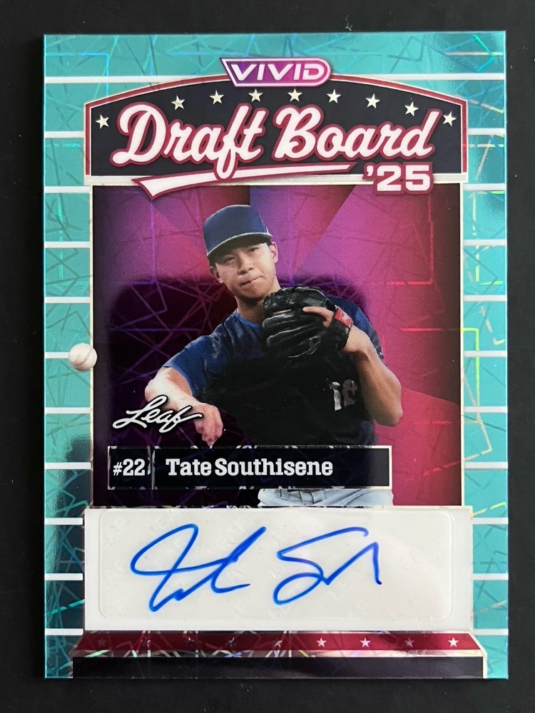 2026 Leaf Vivid Tate Southisene Auto /25 Draft Board