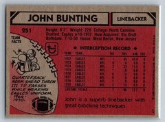 1980 Topps #251 John Bunting
