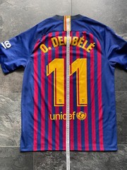 BARCELONA 2018/2019 Home Football Shirt Jersey Camiseta Nike 894430-456 DEMBELE