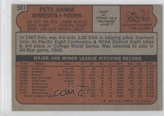 1972 Topps Pete Hamm #501 0a1