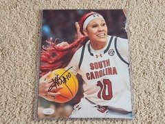 Kamilla Cardoso Autographed South Carolina 8×10 Photo JSA COA Chicago Sky