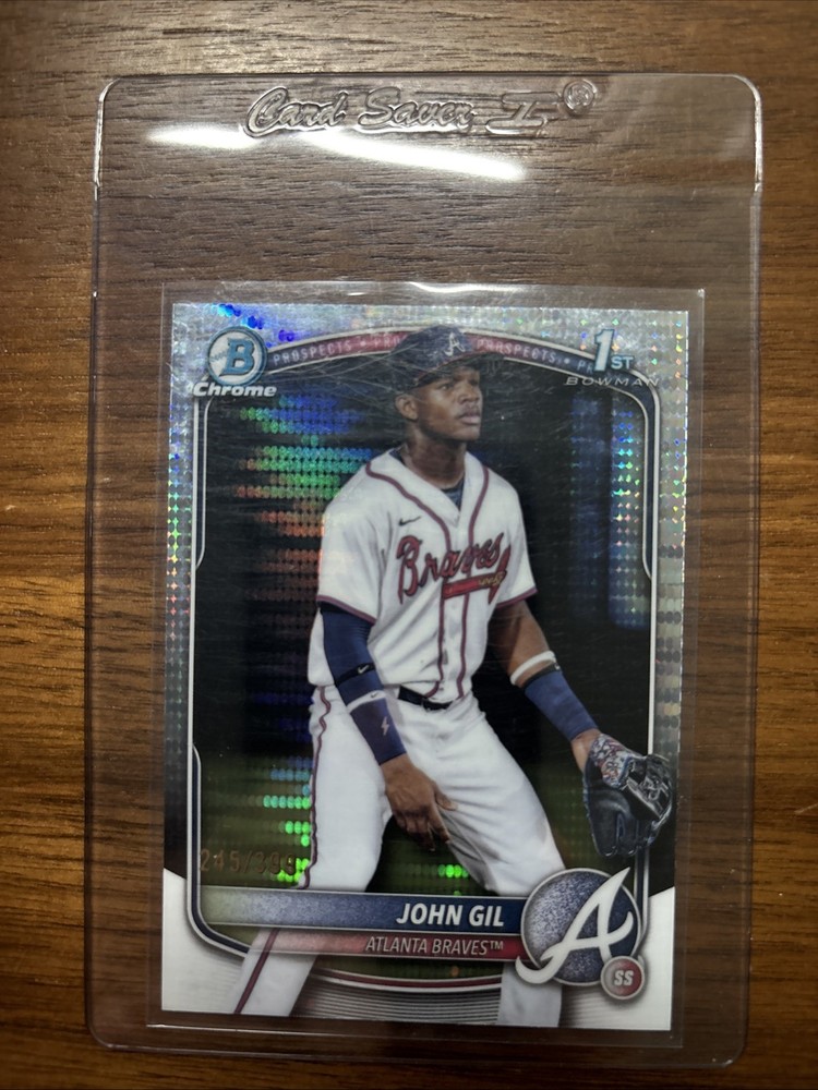 JOHN GIL 2025 Bowman Chrome #BCP-172 Braves 1st Silver Pulsar Refractor /399