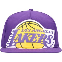 Men&rsquo;s New Era Purple Los Angeles Lakers Oversized Puff Print Logo Golfer