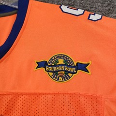 The Waterboy Mud Dogs Football Jersey Mens XL Orange V Neck Bobby Boucher #9