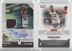 2018-19 Panini Chronicles V-Team Signature Swatches /99 Sean Elliott Auto 1tn7