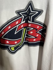 🏒 Vintage Columbus Blue Jackets Logo Athletic Jersey – White/Red/Navy – Large