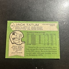 1978 Topps – Jack Tatum #28 Oakland Raiders