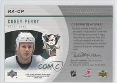 2005-06 SP Authentic Rookie Authentics 96/250 Corey Perry #RA-CP Auto RC 14ba