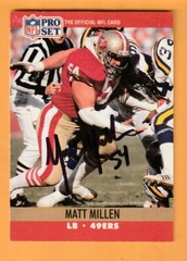 Matt Millen San Francisco 49ers Signed 1990 Pro Set Penn State Nittany Lions
