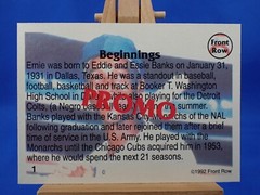 Ernie Banks Front Row 1992 Promo Promotional Card