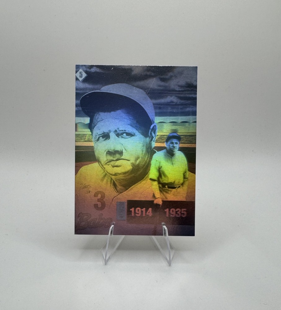 1992 Gold Entertainment The Babe Ruth Series Holograms – Babe Ruth #5 Gold