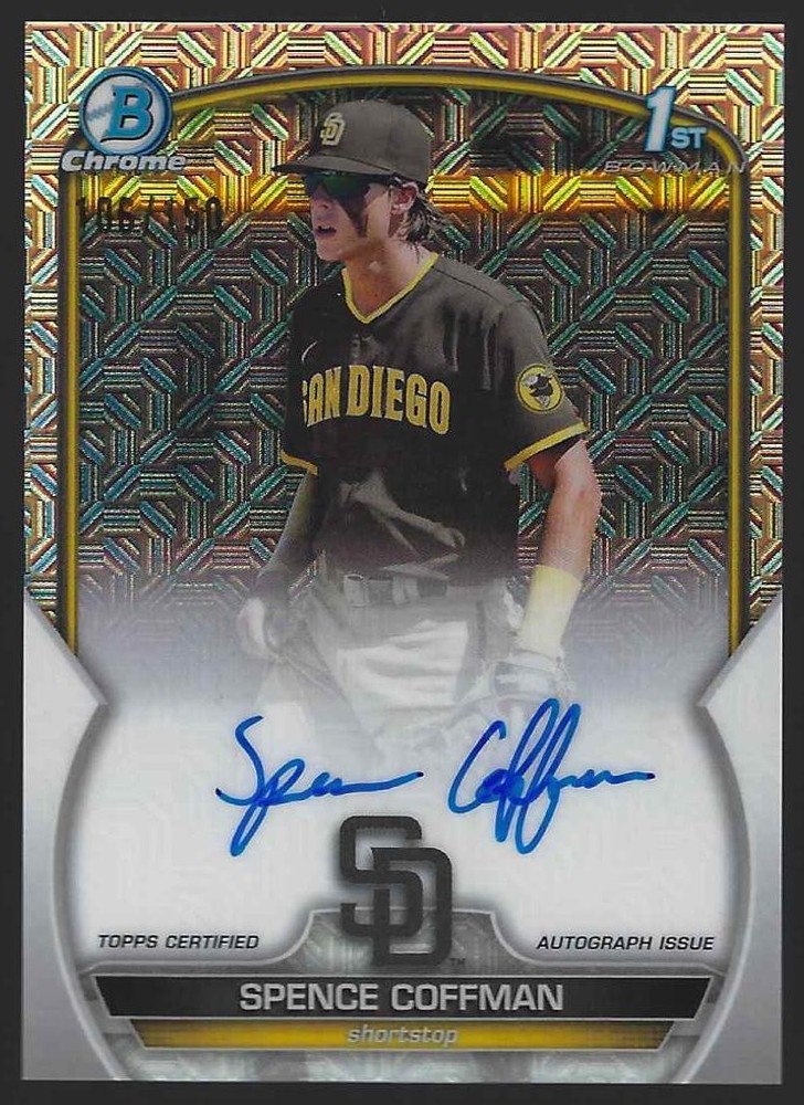 2023 1st Bowman Chrome #CPA-SCO Spence Coffman Mojo Auto /150