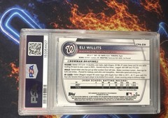 2025 Bowman Draft Eli Willits #CPA-EW Chrome Auto 1st Prospect Nationals PSA 9