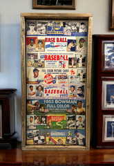 1948 – 1955 Bowman Baseball Card Wooden Advertising Trade Sign 24×48